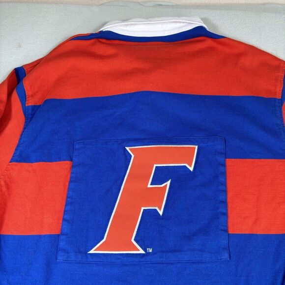 VTG University of Florida Gators Color Block Striped Patch Nike Swoosh Rugby L - Picture 7 of 9